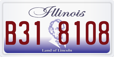 IL license plate B318108