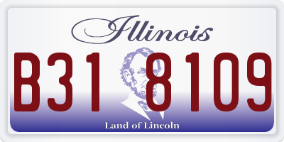 IL license plate B318109
