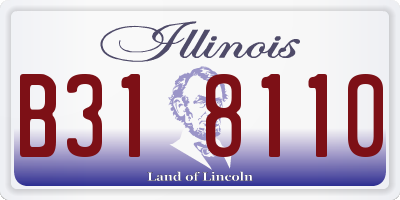 IL license plate B318110