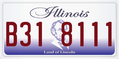 IL license plate B318111