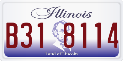 IL license plate B318114
