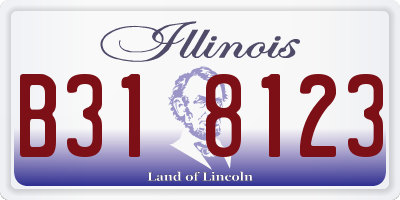 IL license plate B318123