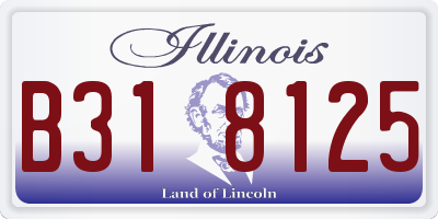 IL license plate B318125