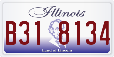 IL license plate B318134