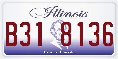 IL license plate B318136