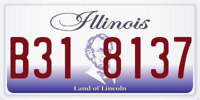 IL license plate B318137
