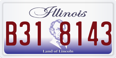 IL license plate B318143