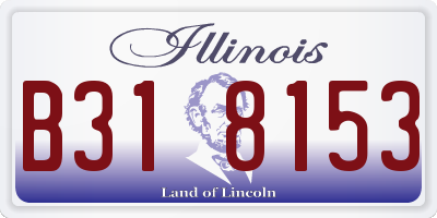 IL license plate B318153