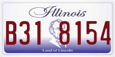 IL license plate B318154