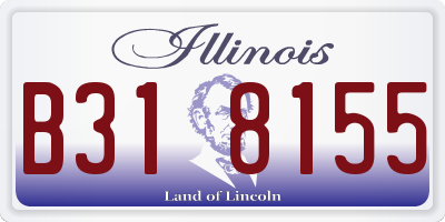 IL license plate B318155