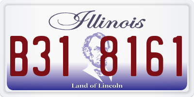 IL license plate B318161