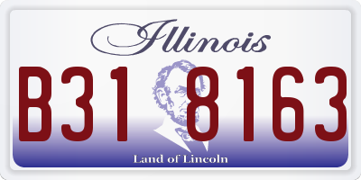 IL license plate B318163