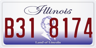 IL license plate B318174