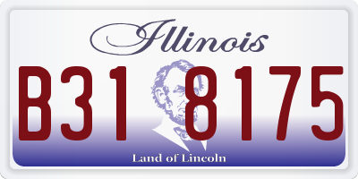 IL license plate B318175