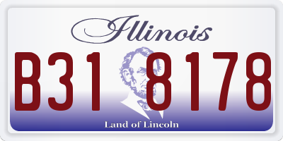 IL license plate B318178