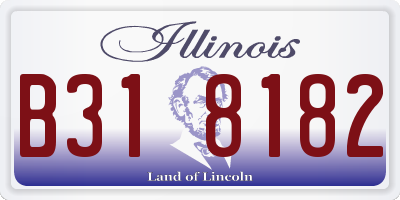 IL license plate B318182