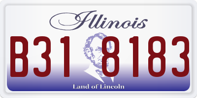IL license plate B318183