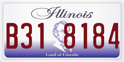 IL license plate B318184