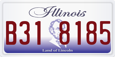 IL license plate B318185