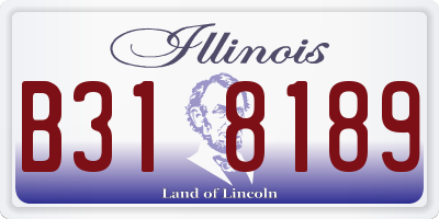 IL license plate B318189