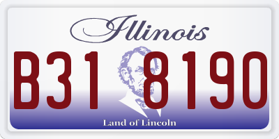 IL license plate B318190