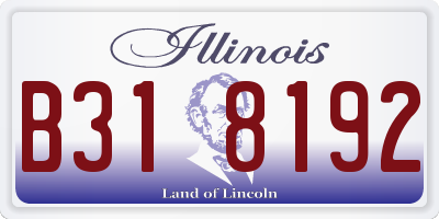 IL license plate B318192