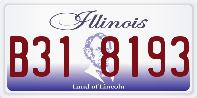 IL license plate B318193