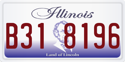 IL license plate B318196