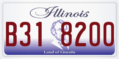 IL license plate B318200