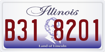 IL license plate B318201