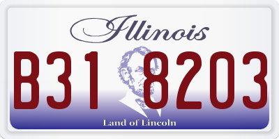 IL license plate B318203