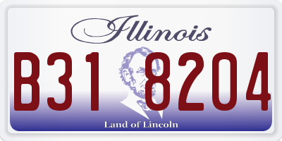 IL license plate B318204