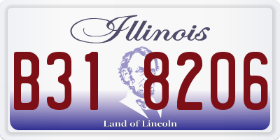 IL license plate B318206