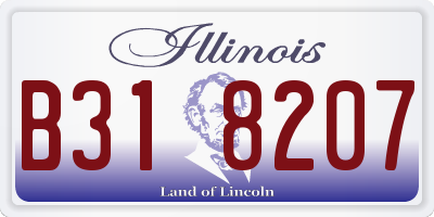 IL license plate B318207