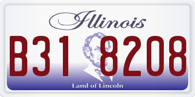 IL license plate B318208
