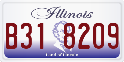 IL license plate B318209