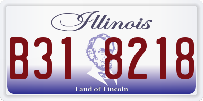 IL license plate B318218