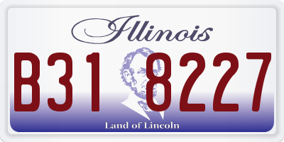 IL license plate B318227
