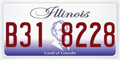 IL license plate B318228