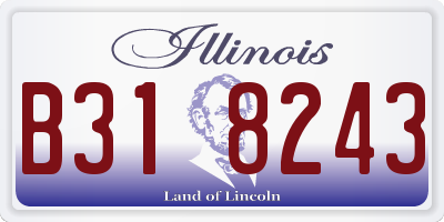 IL license plate B318243