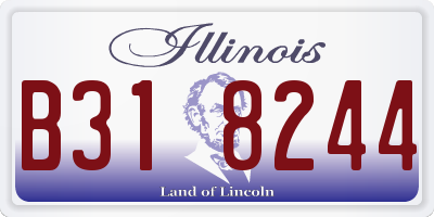 IL license plate B318244