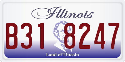 IL license plate B318247