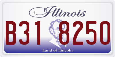 IL license plate B318250