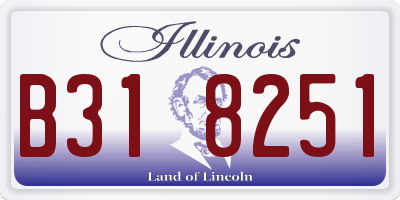 IL license plate B318251