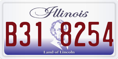 IL license plate B318254