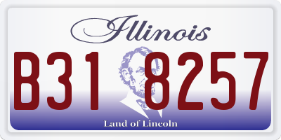 IL license plate B318257