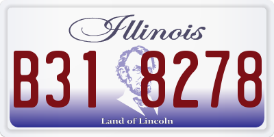 IL license plate B318278