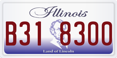 IL license plate B318300