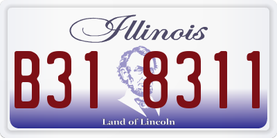 IL license plate B318311
