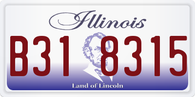 IL license plate B318315